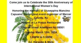 Montesi USA: Celebrazione Speciale per i 30 anni dell’International Women’s Day, ricordando Giuseppina Mancino Capuano