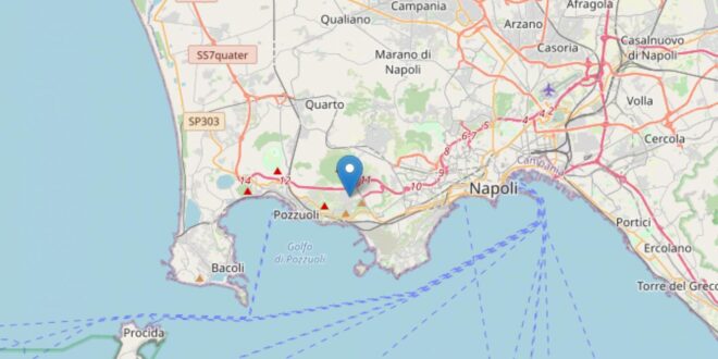 Scossa di terremoto avvertita a Bacoli e Monte di Procida.