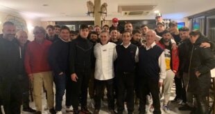 Al ristorante l’Orizzonte si festeggiano le recenti vittorie della Montecalcio club. Foto